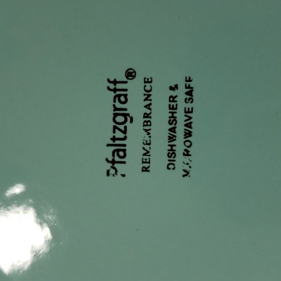 Two Pfaltzgraff Teal Remembrance dinner salad - Picture 7 of 8